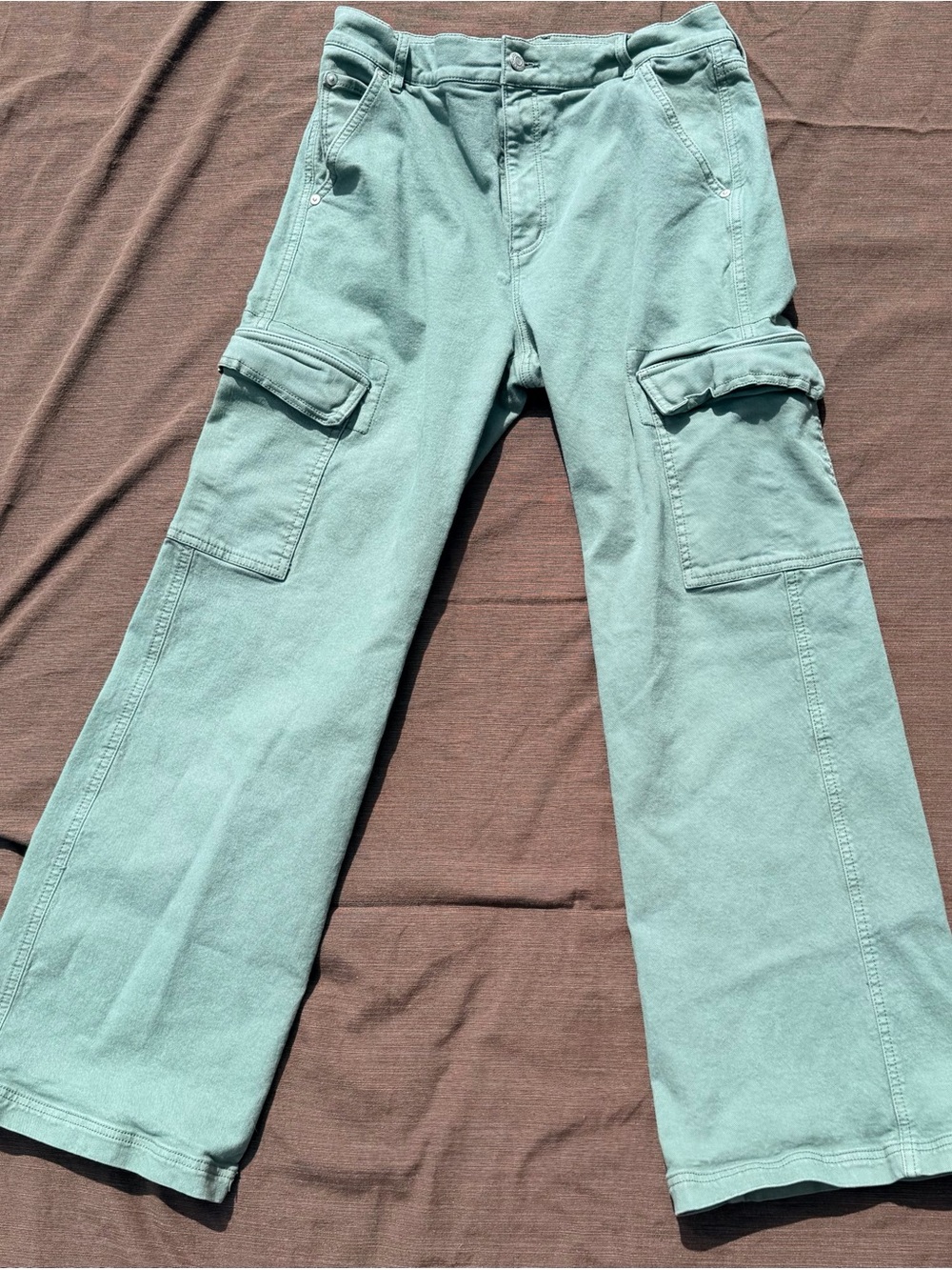 LOFT Women’s Wide Leg Cargo Pants in Mint Green